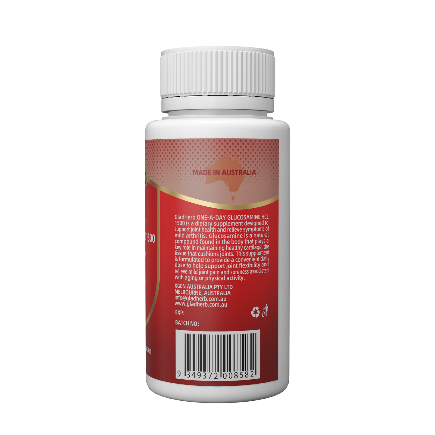 gladherb - ONE-A-DAY GLUCOSAMINE HCL 1500 - 60 Tabs